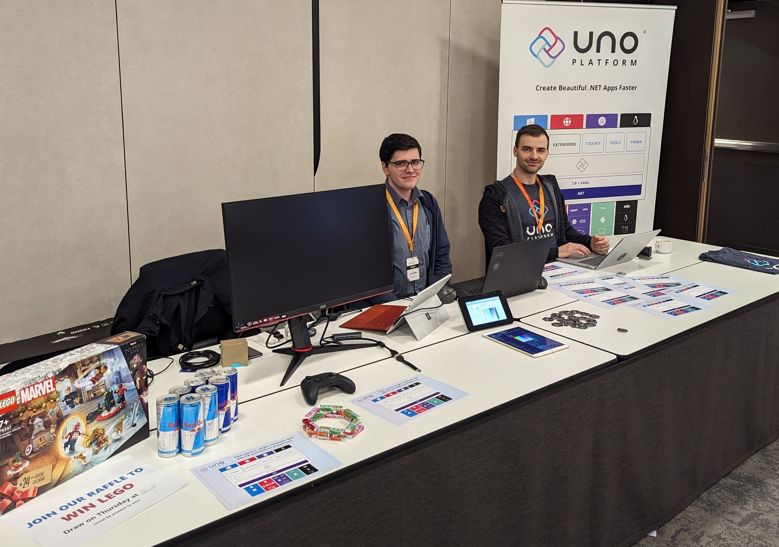 Dominik and Martin at the Uno booth